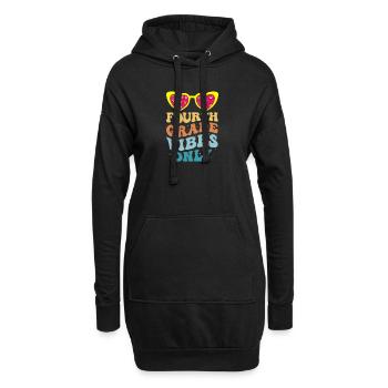 Fourth Grade Vibes Only 4th Grade Groovy Kids - Sweat-shirt à capuche long Femme - noir - Devant