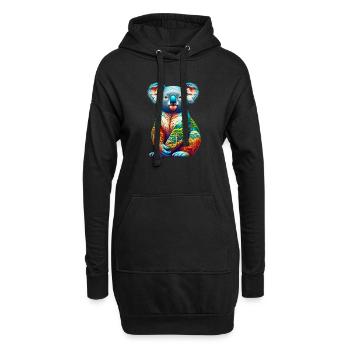 Koala - Hoodie-Kleid - Schwarz - Vorne