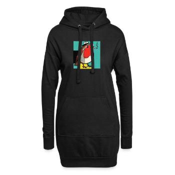 Robin Smoking - Hoodie-Kleid - Schwarz - Vorne