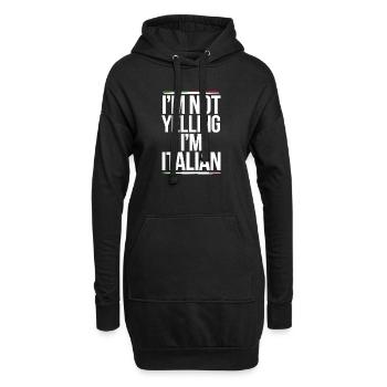 T-shirt graphique Bold Italian Pride - Sweat-shirt à capuche long Femme - noir - Devant