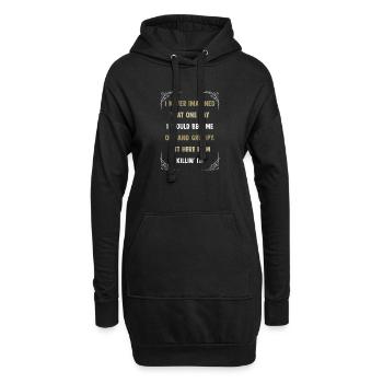 Vieux et sinistre – sort meurtrier - Sweat-shirt à capuche long Femme - noir - Devant