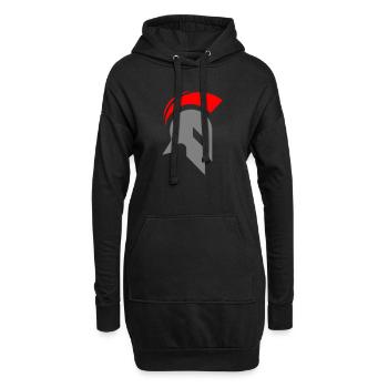 Spartanischer Helm - Hoodie-Kleid - Schwarz - Vorne