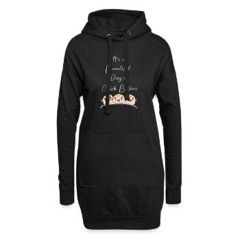 Accouchement par sage-femme - Sweat-shirt à capuche long Femme - noir - Devant