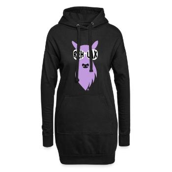 Maman cerf avec des lunettes de soleil - violet - Sweat-shirt à capuche long Femme - noir - Devant