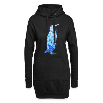 Pingouins Enfants Colorés Garçons Garçons Penguin - Sweat-shirt à capuche long Femme - noir - Devant