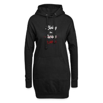 Plan B statt Traum - Hoodie-Kleid - Schwarz - Vorne