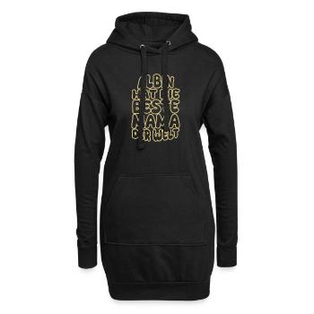 Mama Albin - Hoodie-Kleid - Schwarz - Vorne