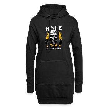 Effet secondaire de l’espoir - Sweat-shirt à capuche long Femme - noir - Devant