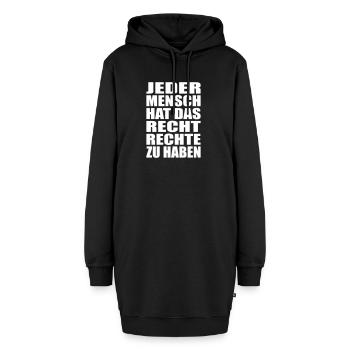 Jeder Mensch hat das Recht Rechte zu haben - Hoodie-Kleid - Schwarz - Vorne