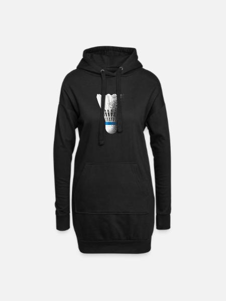 Federball Badminton - Hoodie-Kleid - Schwarz