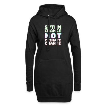 Le changement de système et non le changement climatique - Sweat-shirt à capuche long Femme - noir - Devant