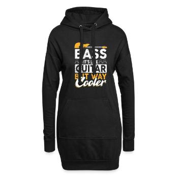 Bass It's Like Guitar Funny Bass Guitar Player - Hoodie-Kleid - Schwarz - Vorne