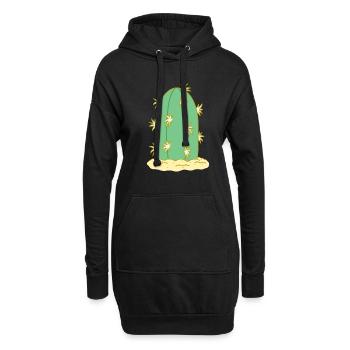 Cactus N°1 - Sweat-shirt à capuche long Femme - noir - Devant