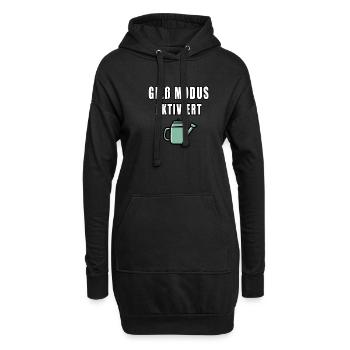 Giess Modus Aktiviert - Hoodie-Kleid - Schwarz - Vorne