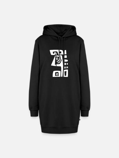 Surreale Figur | ART - Hoodie-Kleid - Schwarz