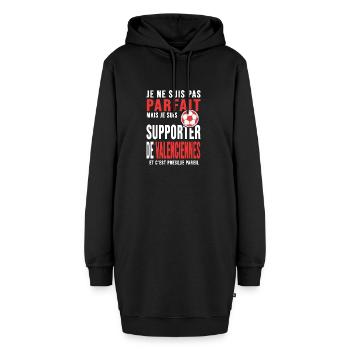 Valenciennes foot club football supporters va - Sweat-shirt à capuche long Femme - noir - Devant