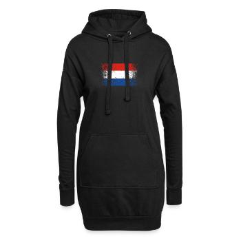 Pays-Bas Drapeau néerlandais Vintage - Sweat-shirt à capuche long Femme - noir - Devant