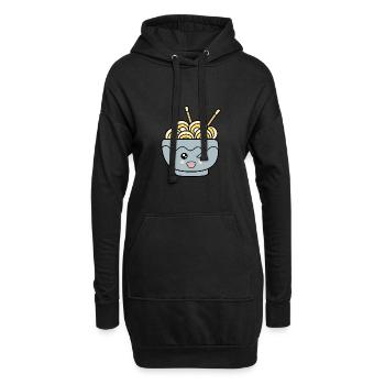 Ramen Nudeln Japan Küche - Hoodie-Kleid - Schwarz - Vorne