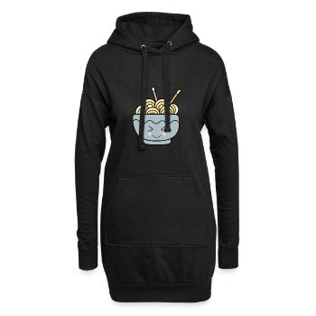 Ramen Nudeln Japan Küche - Hoodie-Kleid - Schwarz - Vorne
