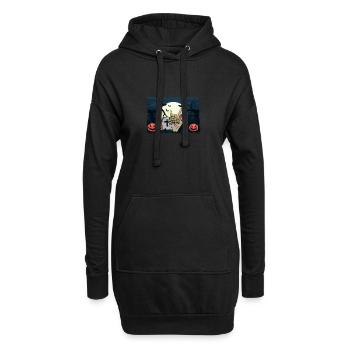 Halloween Skeleton Zombie Gamer Hand Funny Gaming - Sweat-shirt à capuche long Femme - noir - Devant
