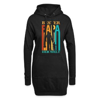 Bester Papa der Welt - Geschenkidee - Hoodie-Kleid - Schwarz - Vorne