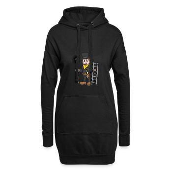ramoneur - Sweat-shirt à capuche long Femme - noir - Devant