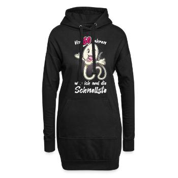 60 Geburtstag Frauen 1961 Jahrgang 60. Jubiläum - Hoodie-Kleid - Schwarz - Vorne