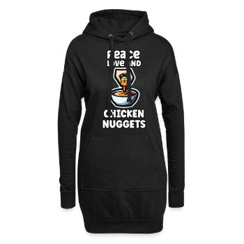 Chicken Nuggets Zitat Chicken Zitat - Hoodie-Kleid - Schwarz - Vorne