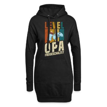 Niveau Grand-père débloqué - Sweat-shirt à capuche long Femme - noir - Devant