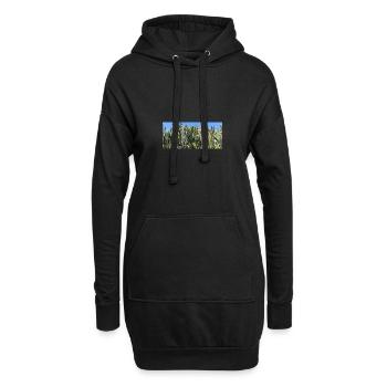 Kanarischer Kaktus - Hoodie-Kleid - Schwarz - Vorne