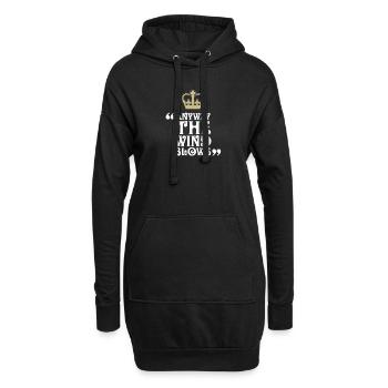De toute façon le vent souffle - Sweat-shirt à capuche long Femme - noir - Devant