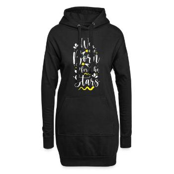 Stern Wunsch Teleskop Astronaut - Hoodie-Kleid - Schwarz - Vorne