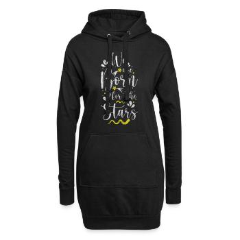 Sternenhimmel Sternschnuppe Traum Mond - Hoodie-Kleid - Schwarz - Vorne