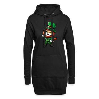 St. Patricks Day Löwe Cartoon - Hoodie-Kleid - Schwarz - Vorne
