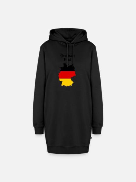Germany - Hoodie-Kleid - Schwarz
