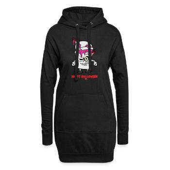 Halloween monstre Zombie Horreur Trick or Treat - Sweat-shirt à capuche long Femme - noir - Devant