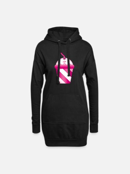 Smiley Shake - Hoodie-Kleid - Schwarz