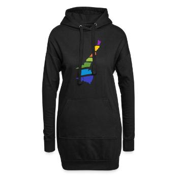 Gardasee bunt - Hoodie-Kleid - Schwarz - Vorne