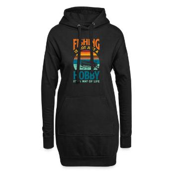 Fishing Is Not Just A Hobby Father's Day Fishing - Hoodie-Kleid - Schwarz - Vorne