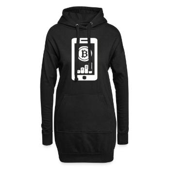 Bitcoin bullrun - Sweat-shirt à capuche long Femme - noir - Devant