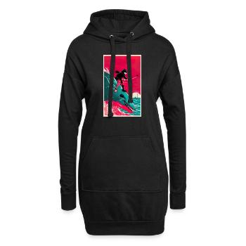 ASIASTYLE Samuraicat - Hoodie Dress - black - Front