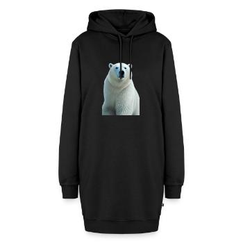 Polare Majestät - Hoodie-Kleid - Schwarz - Vorne