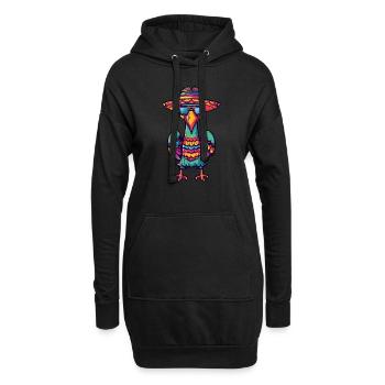 Harpyie Vogel Sombrero - Hoodie-Kleid - Schwarz - Vorne