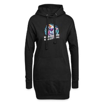 Bis zur ersten Ziege war ich ganz normal - Hoodie-Kleid - Schwarz - Vorne