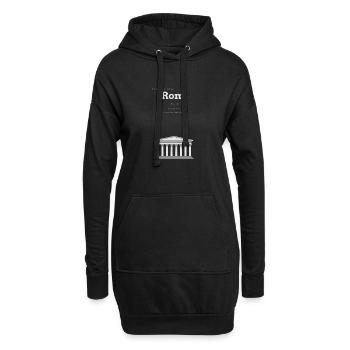 Coordonnées de la mémoire de la ville préférée de Rome - Sweat-shirt à capuche long Femme - noir - Devant
