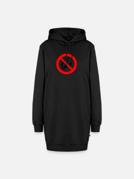 Nichtraucher rauchen nicht! - Hoodie-Kleid - Schwarz