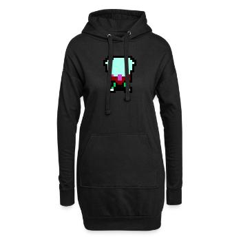 Oktopus - Hoodie-Kleid - Schwarz - Vorne