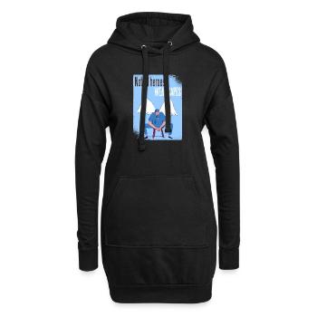 Not all heroes wear capes Arzt Krankenschwester - Hoodie-Kleid - Schwarz - Vorne
