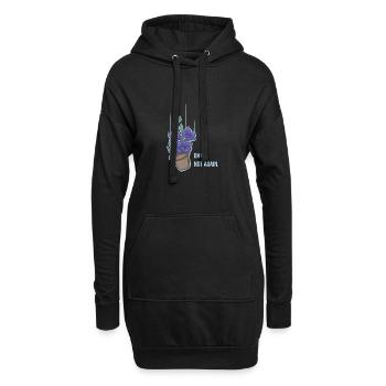 Thoughts of a falling bowl of petunias - Hoodie-Kleid - Schwarz - Vorne