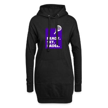Padelspiel Statement Training Turnier Racket Padel - Hoodie-Kleid - Schwarz - Vorne